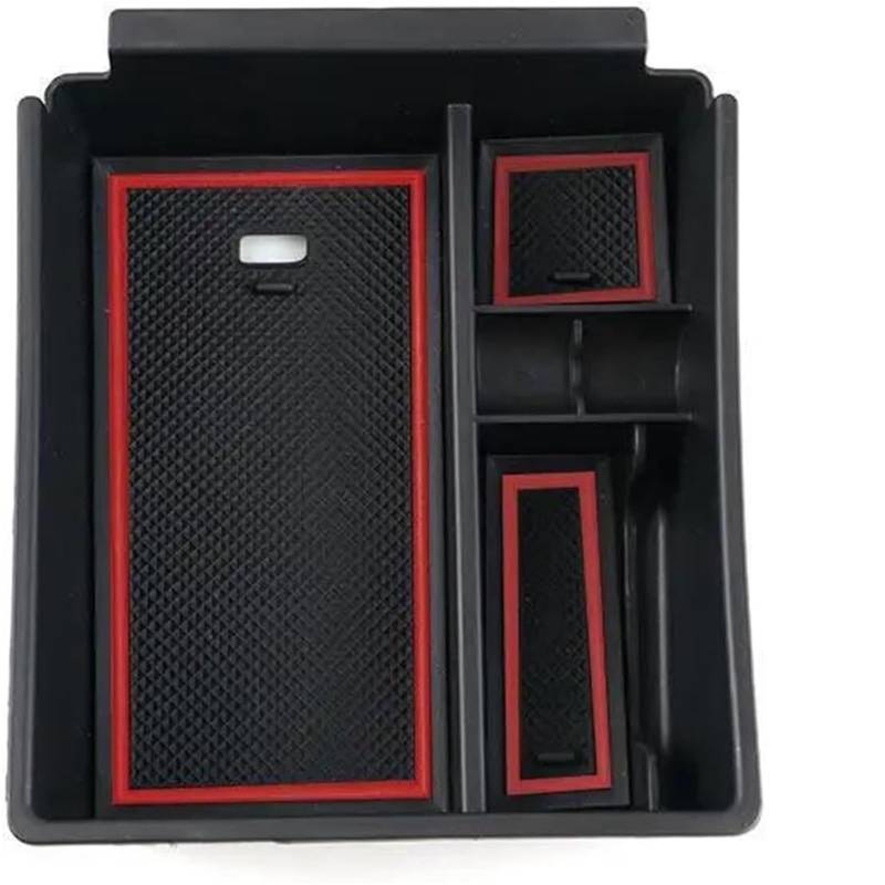 Fahrzeug-Armlehnenbox Center Console Storage Box für Hyundai für tucson NX4 2022 Auto Zubehör Center Control Armlehne Lagerung(Rot) von Generisch