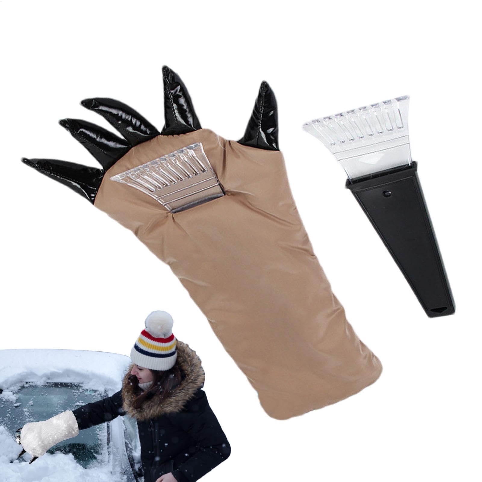 Fahrzeug-Frostreinigungswerkzeug mit Haltbarkeit, Frostreinigungszubehör – Auto-Schneeräumungshandschuh, Eiskratzer-Fäustlinge, Bärenklauen-Handschuhe mit Eiskratzer, warmer Fahrzeug-Frostreinigungswerkzeug mit Haltbarkeit, Frostreinigungszubehör – Auto-Schneeräumungshandschuh, Eiskratzer-Fäustlinge, Bärenklauen-Handschuhe mit Eiskratzer, warmer von Generisch