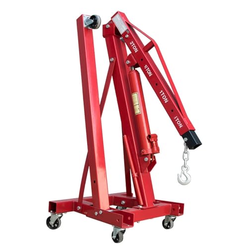 Faltbarer Hydraulikkran, Auto-Motorheber, Motorhebewerkzeug, 2/3 Tonnen Kapazität, mobiler Wagenheber für Garageneinsatz, Schwerlast-Doppelpumpen-Design von Generisch