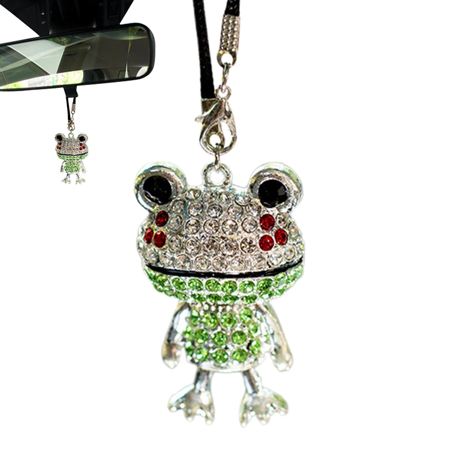 Frosch Schaukel Rückspiegel - Strass Frosch Armaturenbrett | Niedlicher Frosch Rückspiegel Schaukel Frosch Ornamente Auto Dekoration | Strass Frosch Auto Spiegel Zubehör für Auto Anhänger Frosch Schaukel Rückspiegel - Strass Frosch Armaturenbrett | Niedlicher Frosch Rückspiegel Schaukel Frosch Ornamente Auto Dekoration | Strass Frosch Auto Spiegel Zubehör für Auto Anhänger von Generisch