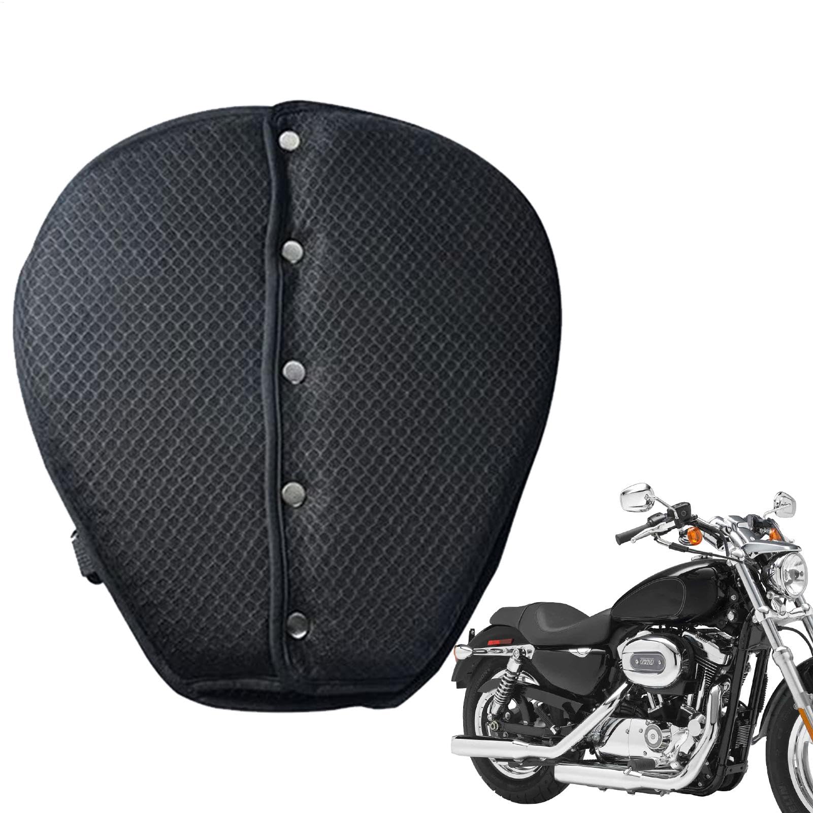 Gelkissen für Motorradsitz, atmungsaktiver Sitzbezug aus weichem Gel, stoßdämpfender Schnallenverschluss, Sattelschutz für lange Fahrten, für Damen und Herren Gelkissen für Motorradsitz, atmungsaktiver Sitzbezug aus weichem Gel, stoßdämpfender Schnallenverschluss, Sattelschutz für lange Fahrten, für Damen und Herren von Generisch
