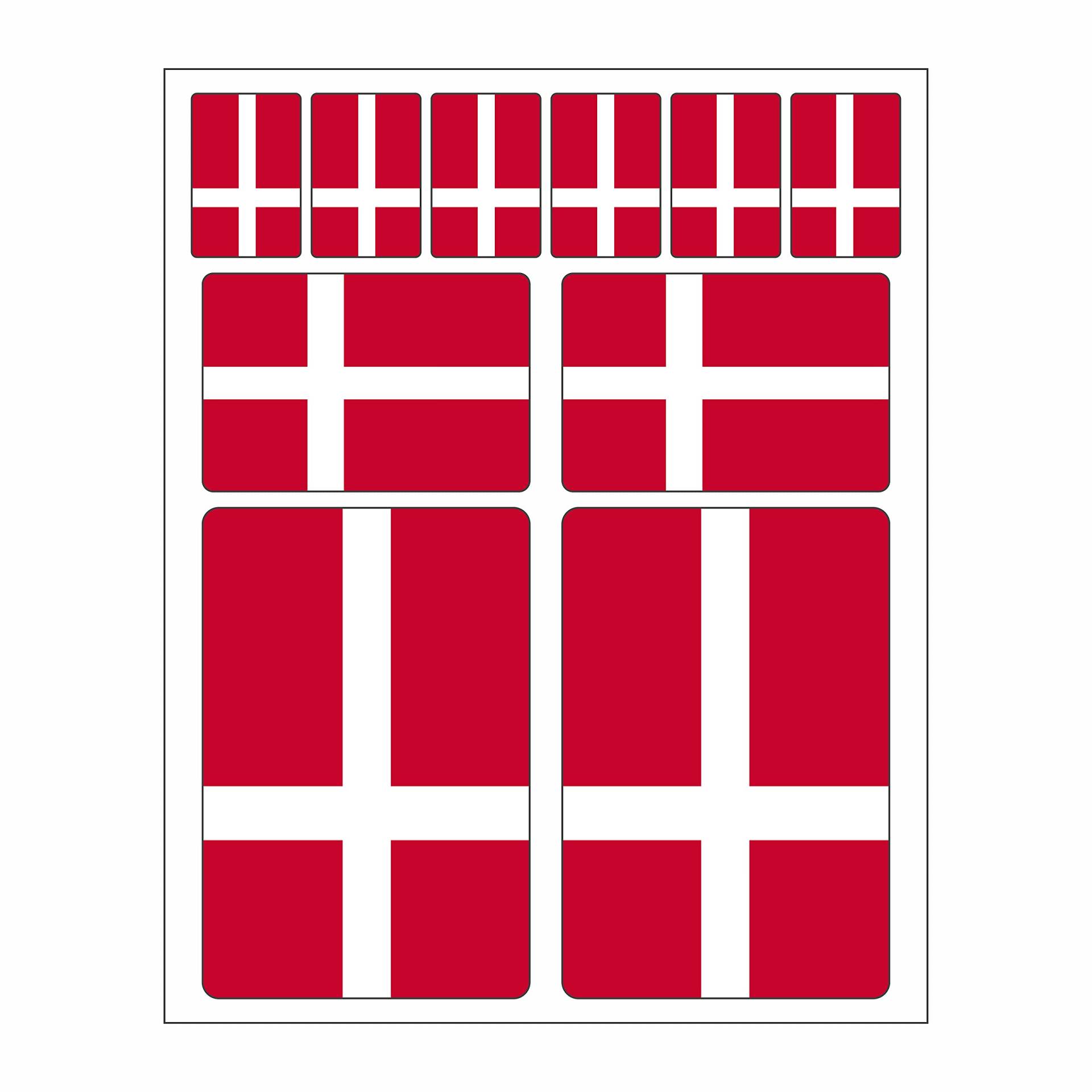 Generisch 10 Stück Flaggen Aufkleber Dänemark Set | Sticker Denmark Autoaufkleber Generisch 10 Stück Flaggen Aufkleber Dänemark Set | Sticker Denmark Autoaufkleber von EsOyl