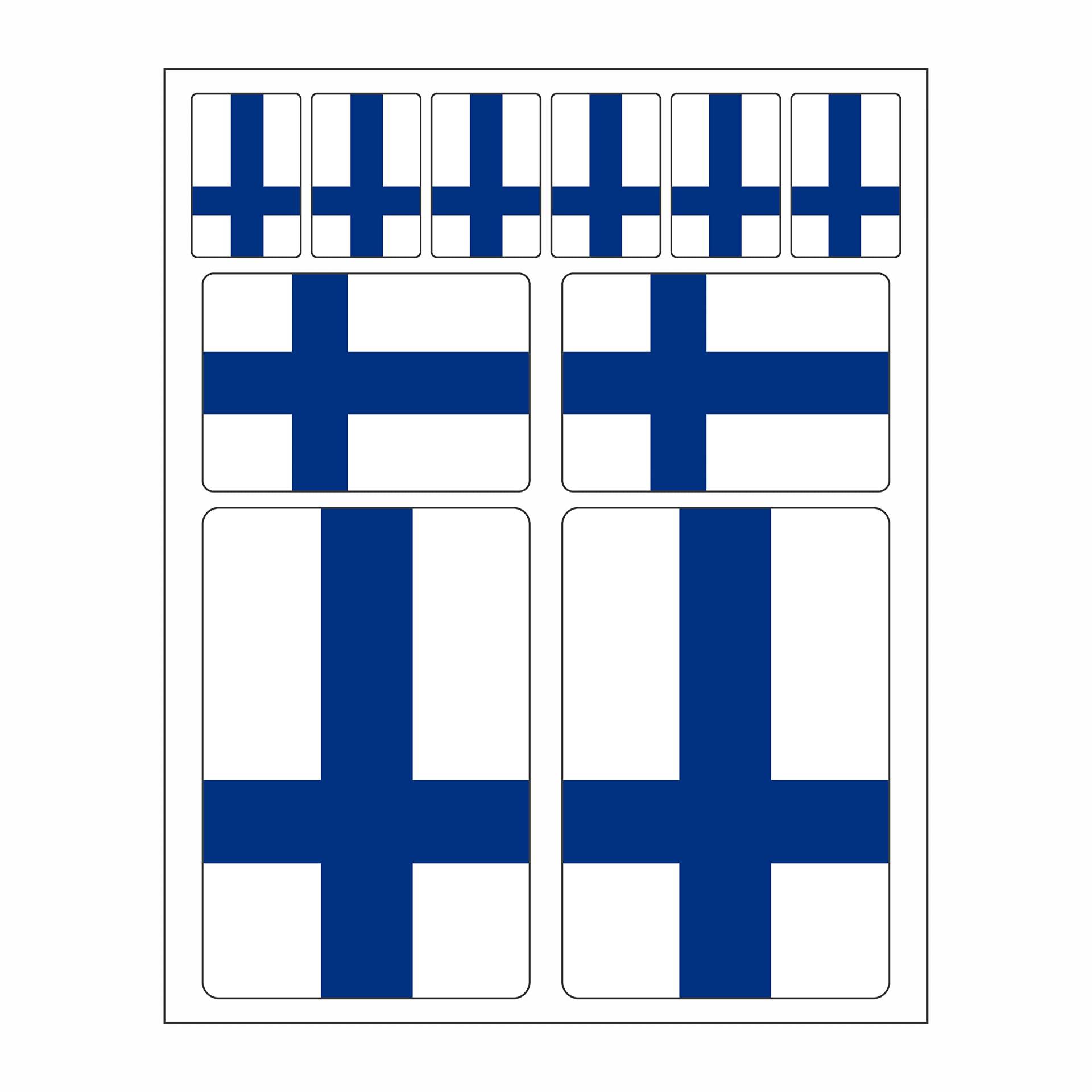 Generisch 10 Stück Flaggen Aufkleber Finnland Set | Sticker Finland Autoaufkleber von Generisch