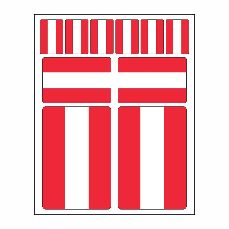 Generisch 10 Stück Flaggen Aufkleber Österreich Set | Sticker Austria Autoaufkleber von PGONA