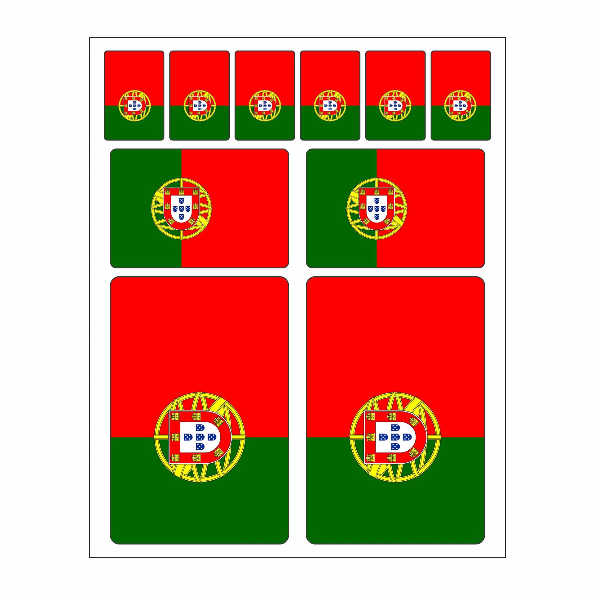 Generisch 10 Stück Flaggen Aufkleber Portugal Set | Sticker Portugiesische Republik Autoaufkleber Generisch 10 Stück Flaggen Aufkleber Portugal Set | Sticker Portugiesische Republik Autoaufkleber von Generisch