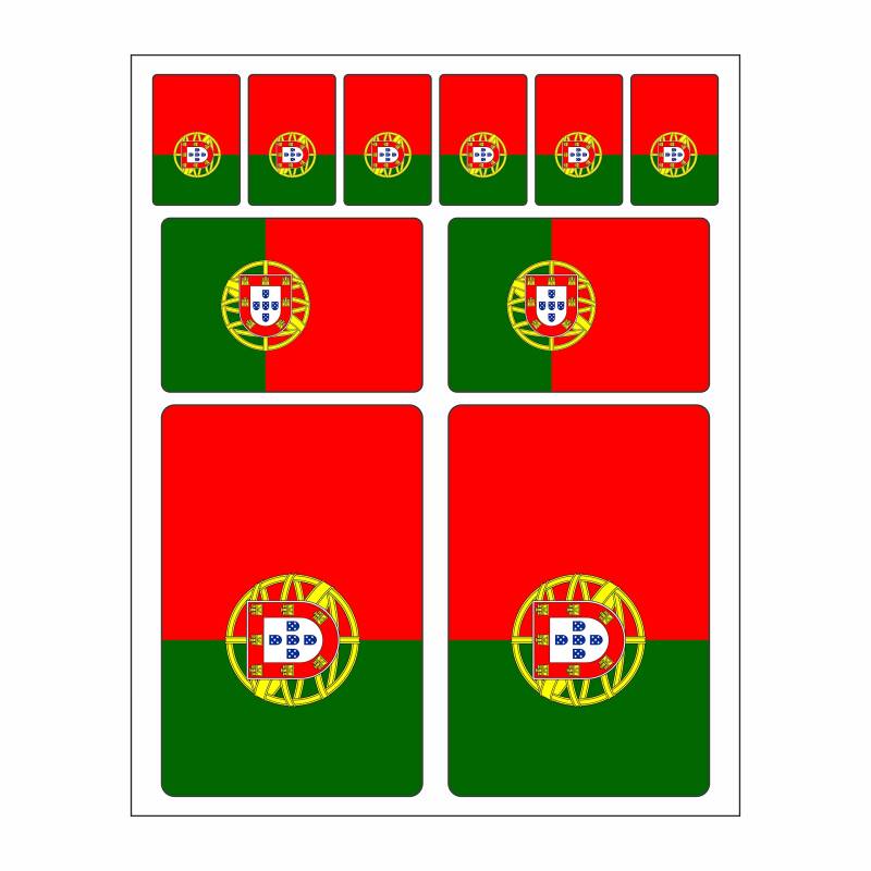 Generisch 10 Stück Flaggen Aufkleber Portugal Set | Sticker Portugiesische Republik Autoaufkleber von Generisch