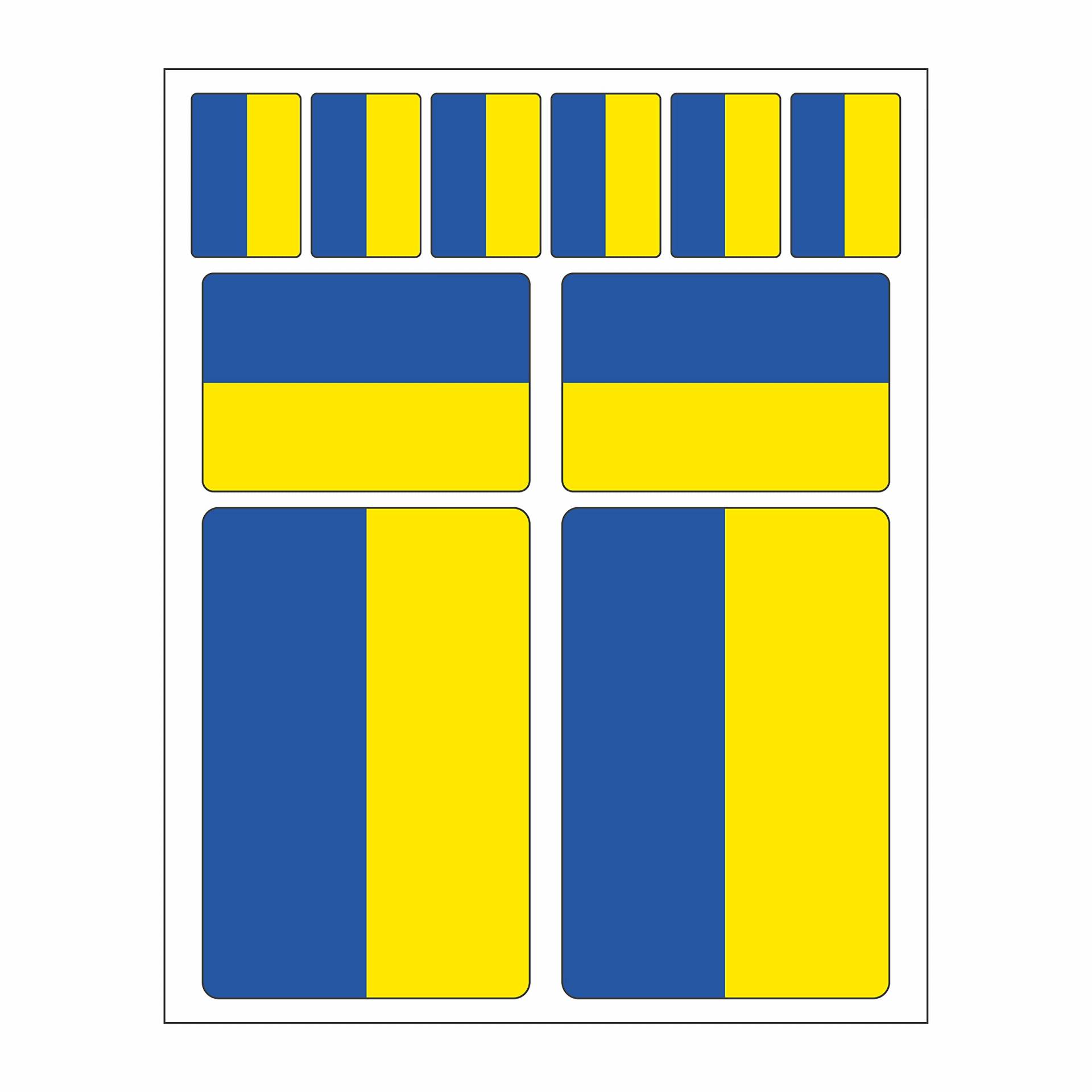 Generisch 10 Stück Flaggen Aufkleber Ukraine Set | Sticker Autoaufkleber von Generisch