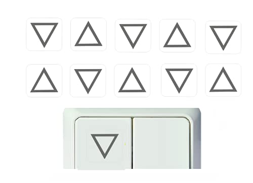 Generisch 10 Stück Schalter Aufkleber Schalter Sticker (R23/2) (15 x 15 mm) von Generisch