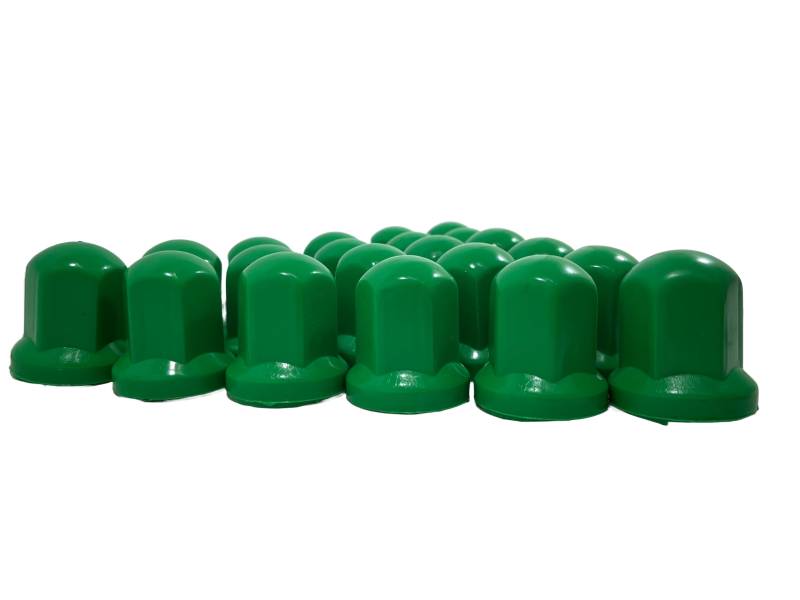 Generisch 100x Radmutterkappen 32mm Lange Grun Radkappen Schutz Abdeckung LKW Anhänger von Generisch
