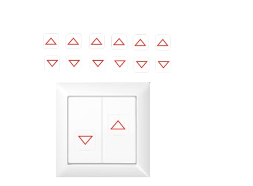 Generisch 12 Stück Schalter Aufkleber rauf runter Symbol Schalteraufkleber (R23/18) (1,5 x 1,5 cm) von Generisch