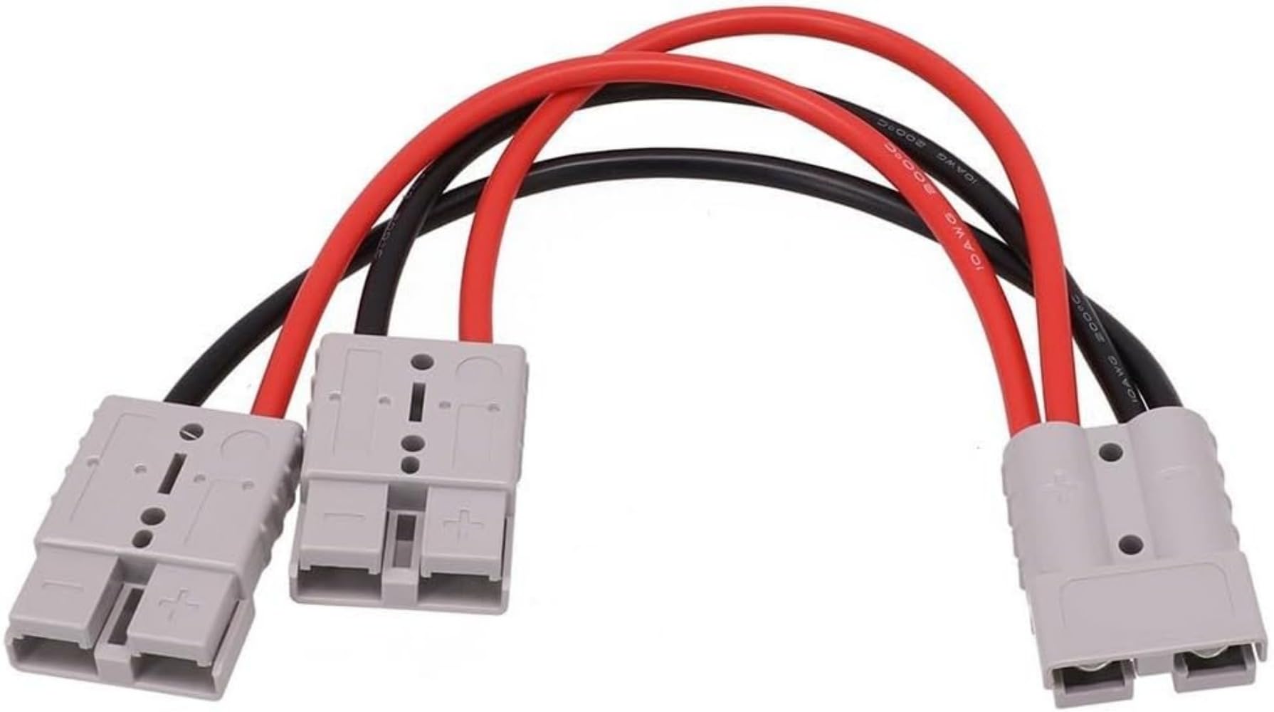 Generisch 120 Amps Batterie-Schnellverbindungs-Trennstecker, Dual Y-Adapter mit 6 für AWG Auto-Kabe, Überbrückungskabel,für Anderson-Stecker auf Dual-Y-Adapter (50 cm) von Generisch