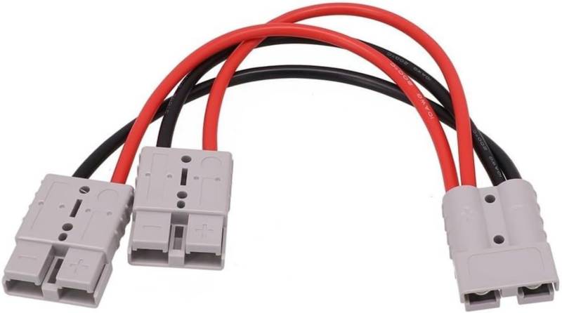 Generisch 120 Amps Batterie-Schnellverbindungs-Trennstecker, Dual Y-Adapter mit 6 für AWG Auto-Kabe, Überbrückungskabel,für Anderson-Stecker auf Dual-Y-Adapter (50 cm) von Generisch