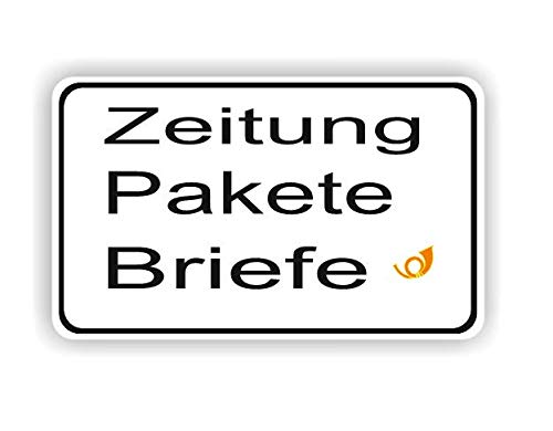 Generisch 1x Zeitung-Pakete-Briefe Schriftzug Symbol Aufkleber, Abziehbild (R 39/6) w (15 x 7,5 cm) von Generisch