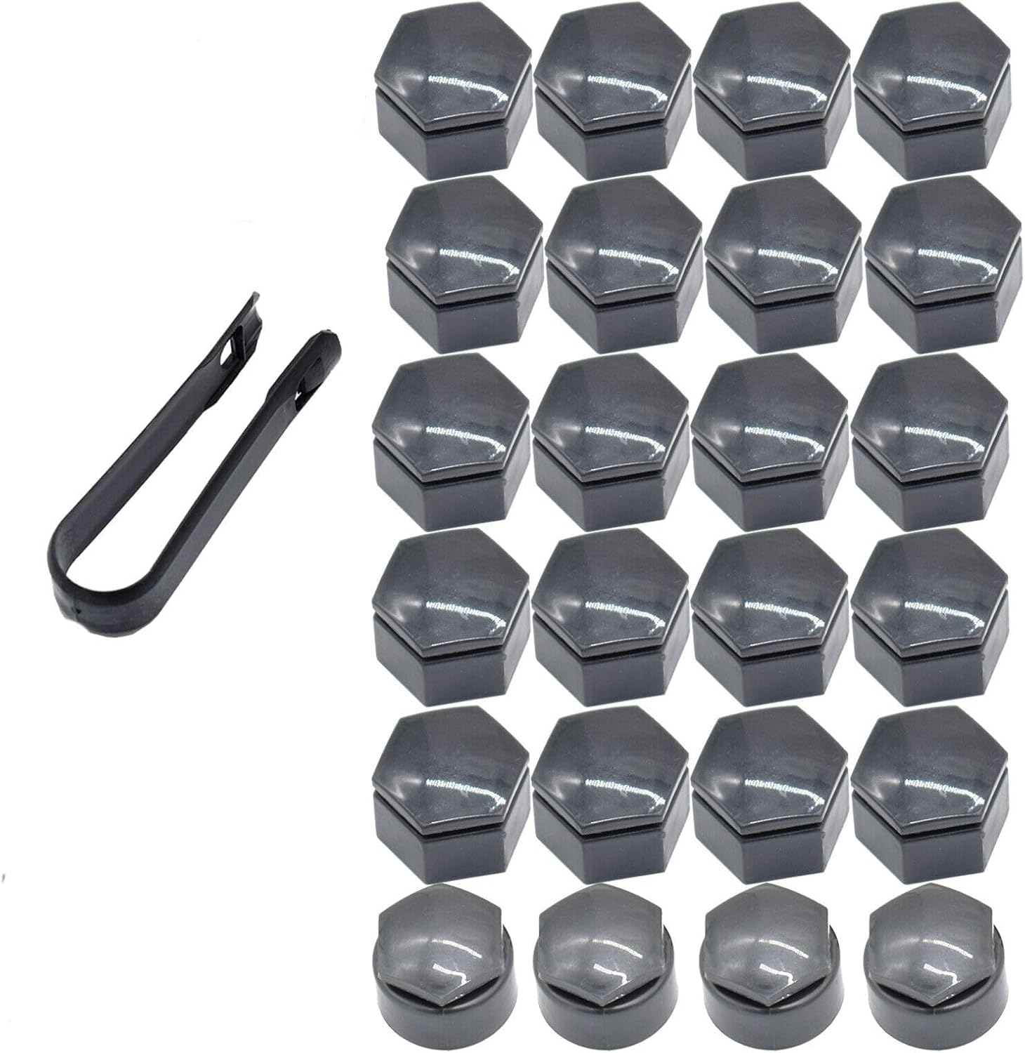 Generisch 24 Stück 22 mm Radmutter-Abdeckkappen, Radmutterabdeckungen, für Opel Insignia A Mk1 2010–2017, 22 mm, Grau, Radmutterkappe, Verschlusskappen und Werkzeugset Generisch 24 Stück 22 mm Radmutter-Abdeckkappen, Radmutterabdeckungen, für Opel Insignia A Mk1 2010–2017, 22 mm, Grau, Radmutterkappe, Verschlusskappen und Werkzeugset von Generisch