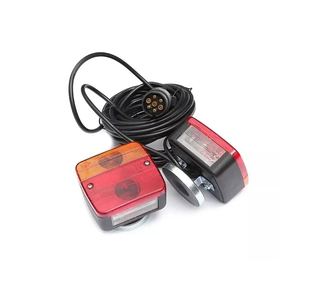 Generisch 2x LED Rückleuchten 12V Magnet Heckleuchten mit 4 Funktionen E4 Prüfzeichen Rot/Orange inkl. Glühbirnen Neu Kabel 7 PIN LKW PKW Anhänger Schleppdiesnt Generisch 2x LED Rückleuchten 12V Magnet Heckleuchten mit 4 Funktionen E4 Prüfzeichen Rot/Orange inkl. Glühbirnen Neu Kabel 7 PIN LKW PKW Anhänger Schleppdiesnt von Generisch