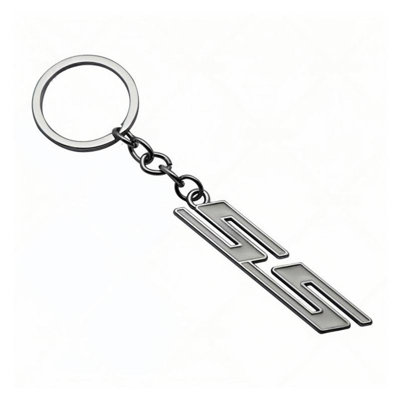 Generisch 3D-Metall-SS-Abzeichen-Schlüsselanhänger, kompatibel mit Camaro Equinox Lacetti Impala Z71 Trax Sonic Spark(White/Silver) von Generisch