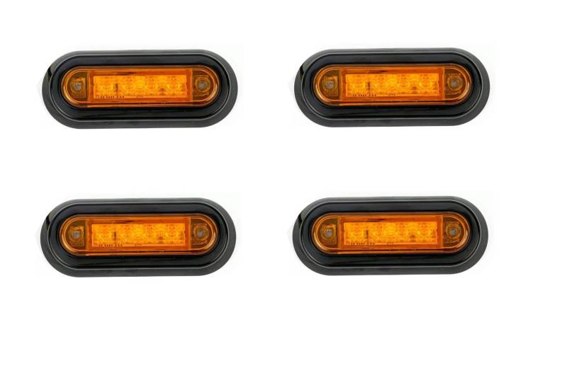 Generisch 4x LED Positionsleuchte Umrissleuchte Begrenzungsleuchte Blinker 12/24V Orange E9 Prüfzeichen Neu OVP Anhänger LKW PKW Wohnmobil Traktor Landtechnik Schlepper von Generisch