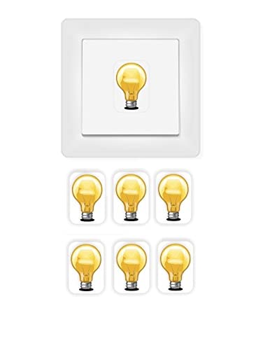 Generisch 6 Stück Licht Schalter Symbol Aufkleber, Schalteraufkleber (R77/2) t (10mm) von Generisch
