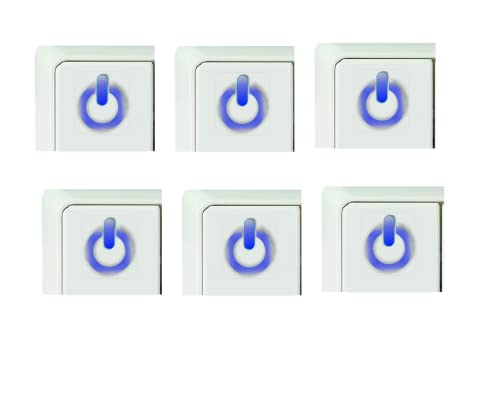 Generisch 6 Stück Schalter Aufkleber Set Power Symbol Schalteraufkleber Schalter Sticker (R23/9) (15x15mm) von Generisch