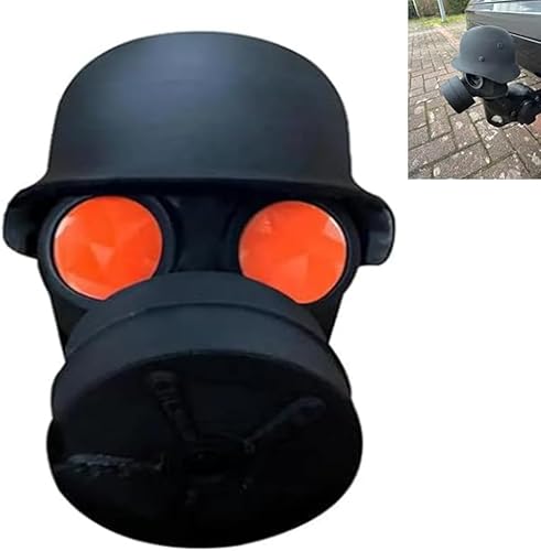 Generisch Abdeckkappe für Anhängerkupplung, Funny Gas Mask Helmet Design – Schutzkappe aus Kunststoff, Universell Passend, Rostschutz für Anhängekugel, Wetterfest, Humorvolles Accessoire (Rot) von Generisch