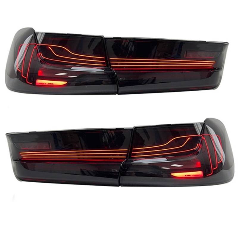 Generisch Auto-Rücklicht Auto-Rückleuchten für BMW 3er G20 G28 G80 M3 Rückleuchten 2019–2022, modifiziertes CSL-Design(Smoked Set) von Generisch