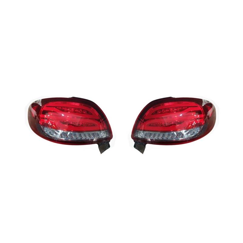 Generisch Auto-Rücklicht Auto Rücklicht Hinten Rückleuchten Drehen für Signal Licht Brems Parkplatz Lampe Fahren Lampen Für Peugeot 206 2004-2008 206CC Zubehör(Rot) von Generisch