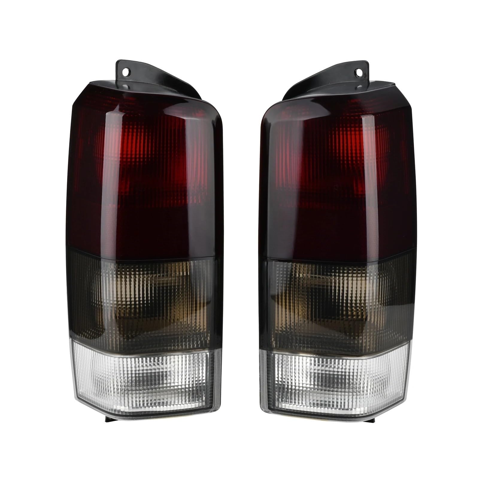 Generisch Auto-Rücklicht Passend für Jeep 97-01 für XJ Rückleuchten Rot/Rauchglas Rückleuchten Set(Links + Rechts) Kompatibel für mit 1997-2001 für Cherokee für XJ(Black red) von Generisch