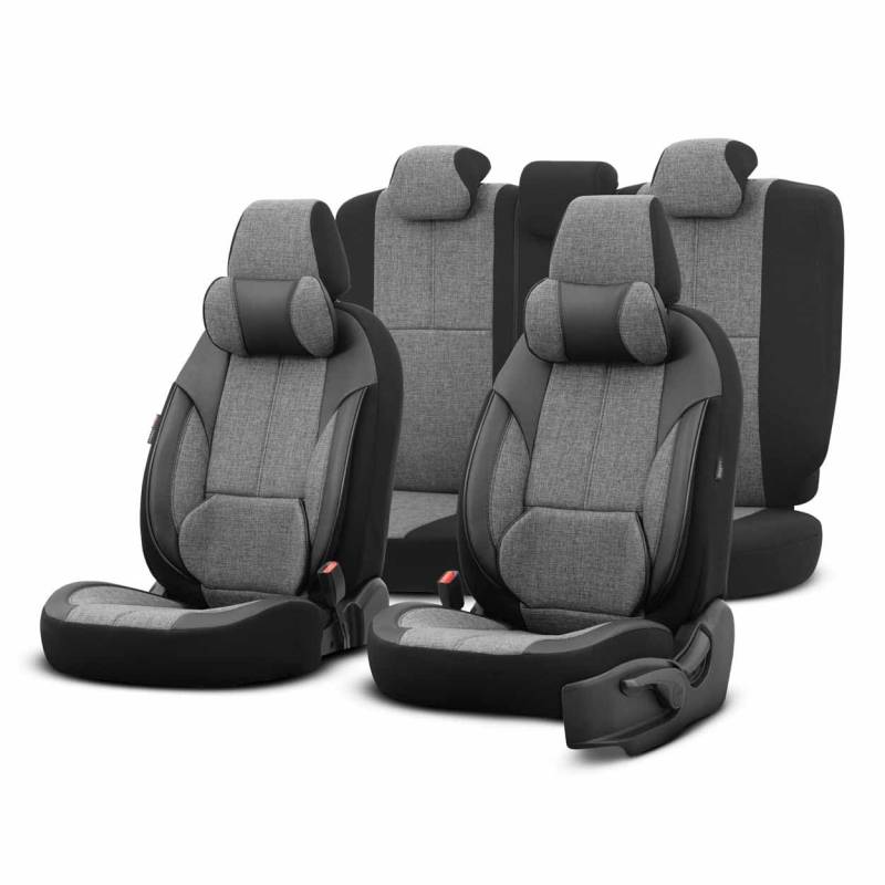 Generisch Auto Sitzbezug Sitschoner Schonbezug Universal Komfortabel Schwarz Grau XAPLOT86759 von Generisch