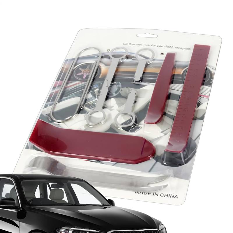 Generisch Automotive Pry Tool Kit, Precision Crowbar Set, Car Rocker Audio Interior Disassembly Panel Removal Kit for Moldings, Door Panels and Dashboards, 10-Pieces Nylon 240g von Generisch