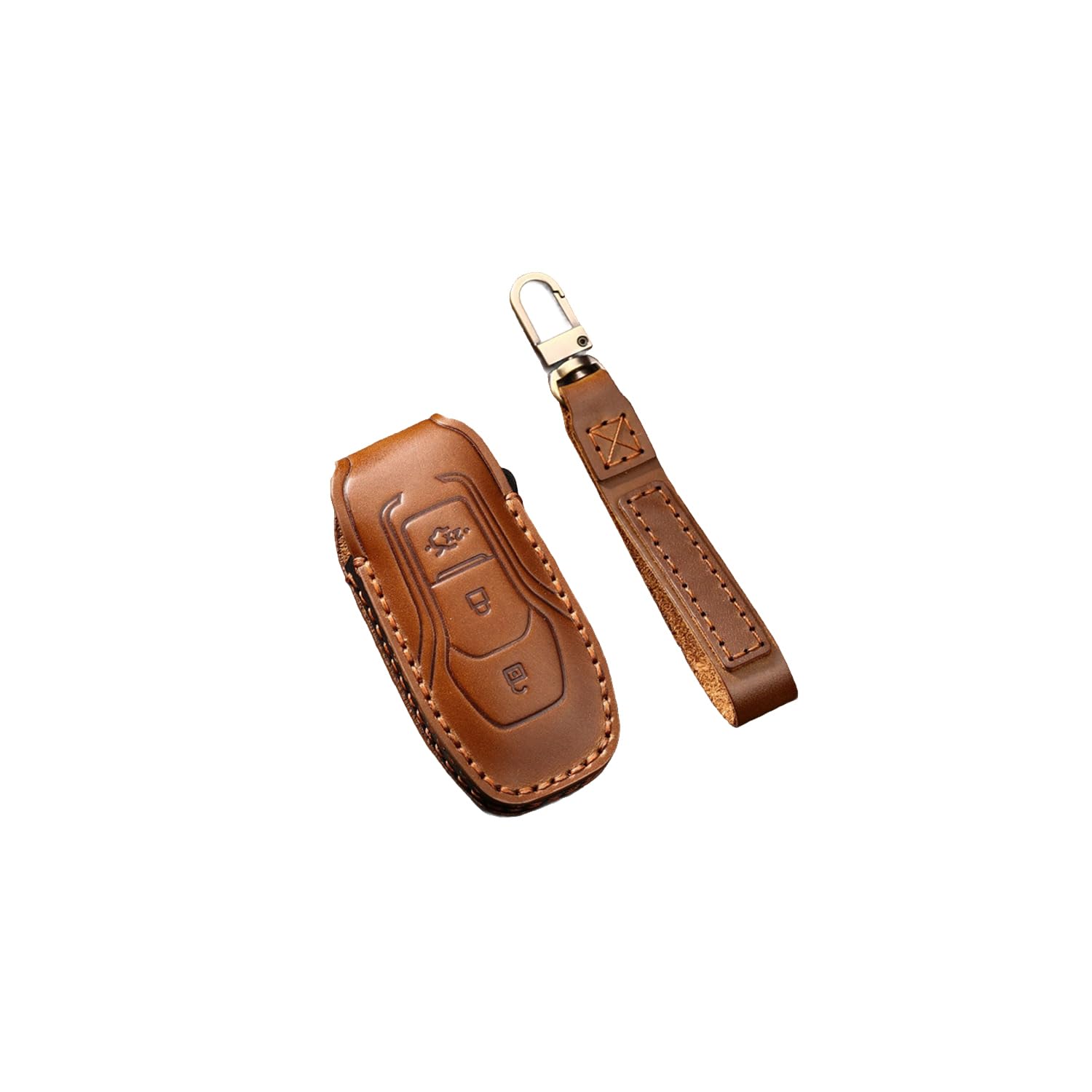 Generisch Autoschlüssel Hülle passt für Ford Fusion Mondeo Mustang Explorer Edge EcoSport Schlüsselhülle Schutzcover mit Schlüsselanhänger Auto Zubehör,Brown-A Generisch Autoschlüssel Hülle passt für Ford Fusion Mondeo Mustang Explorer Edge EcoSport Schlüsselhülle Schutzcover mit Schlüsselanhänger Auto Zubehör,Brown-A von Generisch