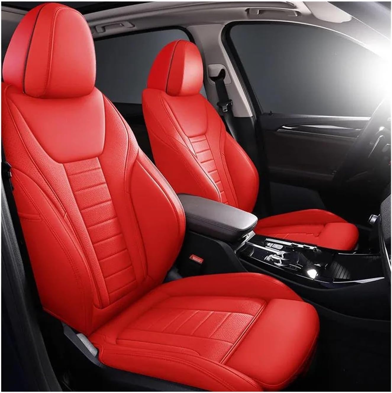 Generisch Autositzkissen Autositzbezug-Sets Autositzbezüge Komplettset Innenausstattung Teile Produkte Zubehör für Custom für BMW X3 G01 F97 E83 F25 IX3 Sitzbezüge für Nissan Qashqai(12) von Generisch
