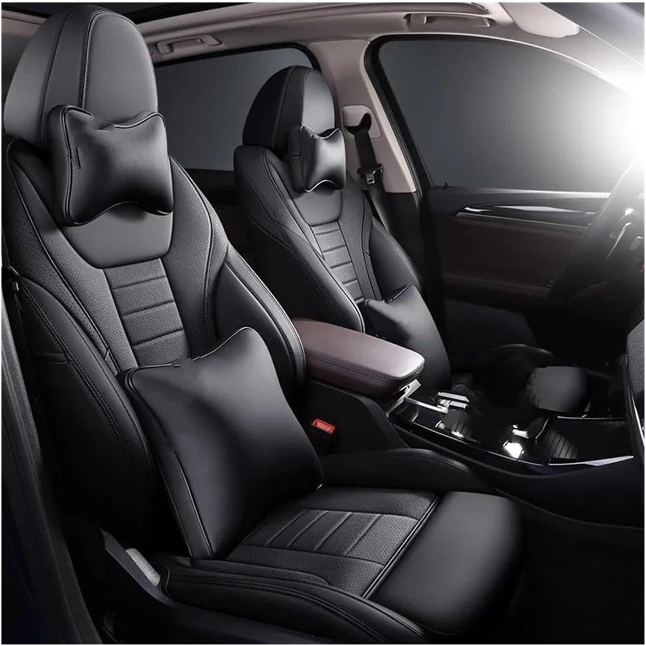 Generisch Autositzkissen Autositzbezug-Sets Autositzbezüge Komplettset Innenausstattung Teile Produkte Zubehör für Custom für BMW X3 G01 F97 E83 F25 IX3 Sitzbezüge für Nissan Qashqai(3) von Generisch
