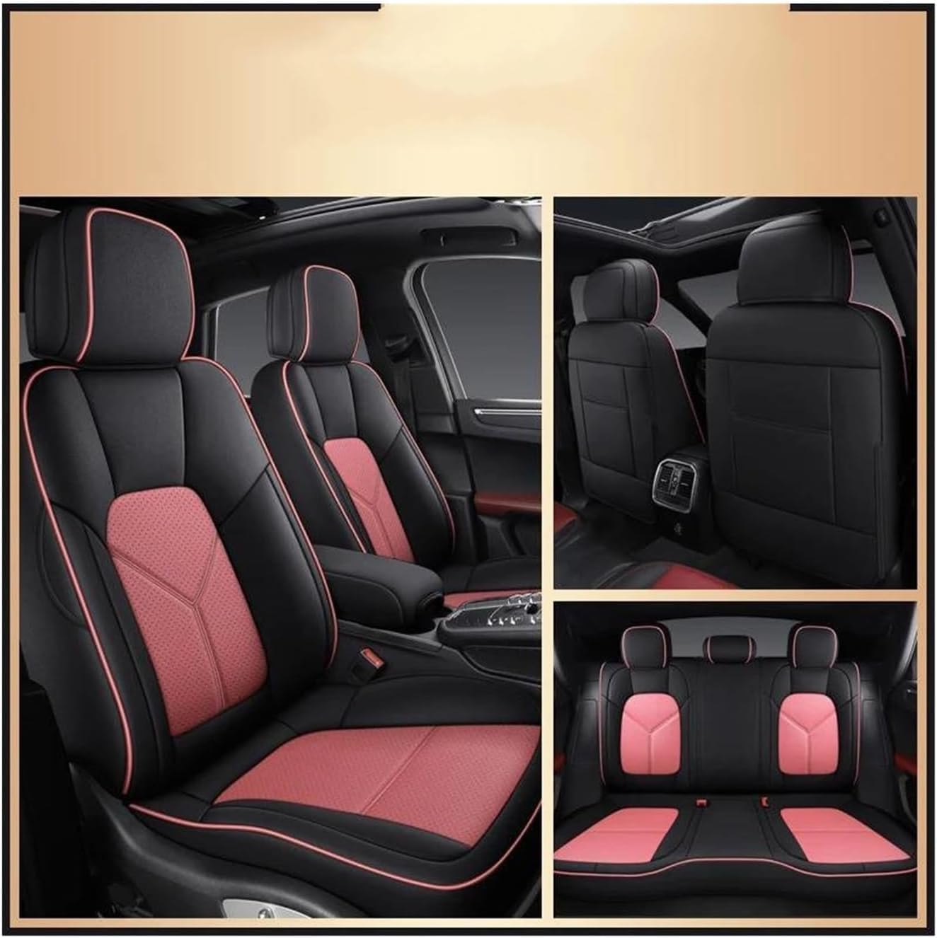 Generisch Autositzkissen Autositzbezug-Sets Autositzbezug für Kia für Sportage für Rio für Stonic für Soul für Ceed Jd für Sorento für Carens Sitzbezüge für Nissan Qashqai(2) von Generisch