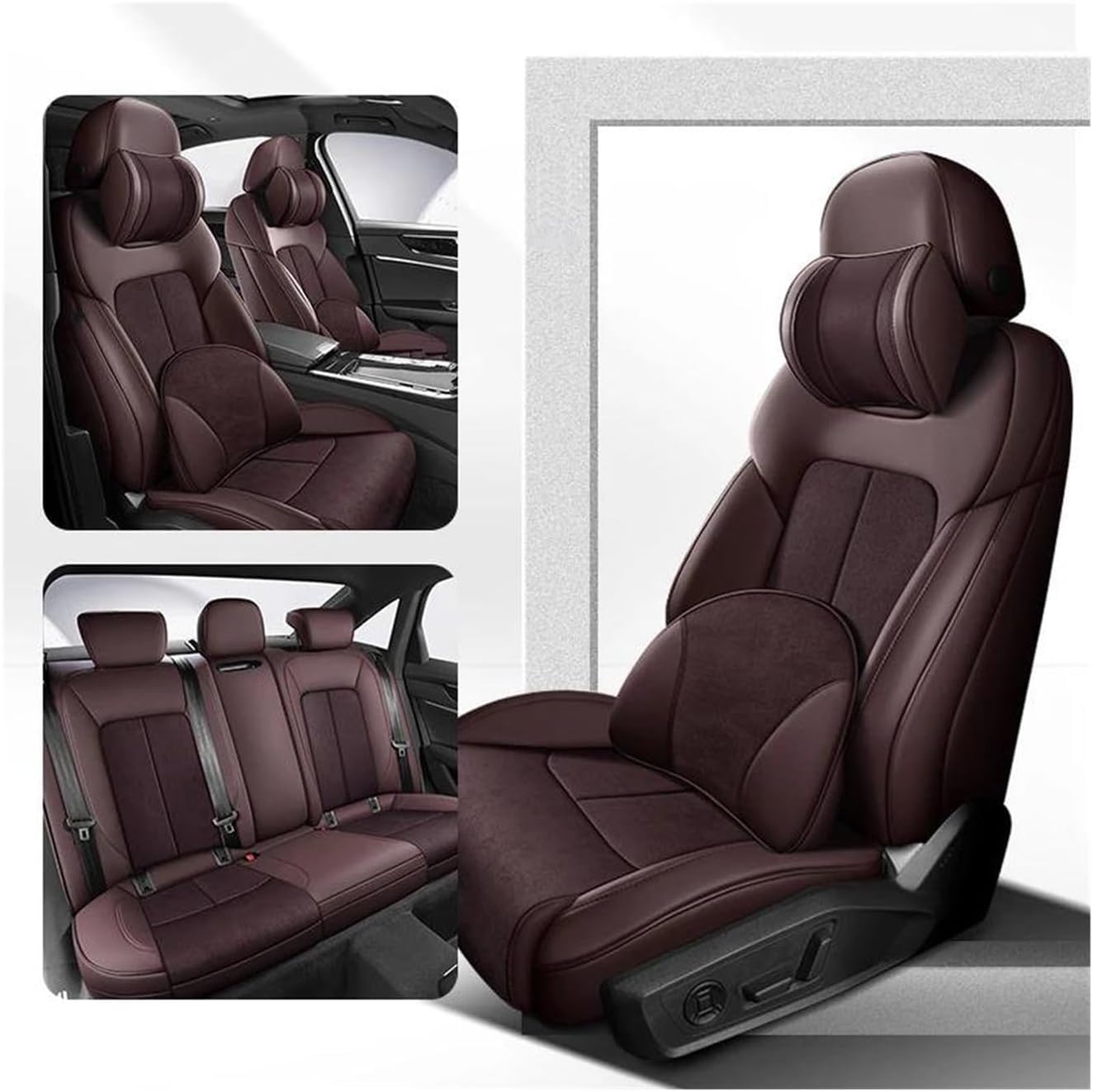 Generisch Autositzkissen Autositzbezug-Sets TT MK2 Q7 4L Q5 A7 A6 C7 für Avant Autoinnenausstattung Zubehör Schutz für benutzerdefinierte Sitzbezüge für Nissan Qashqai(14) von Generisch