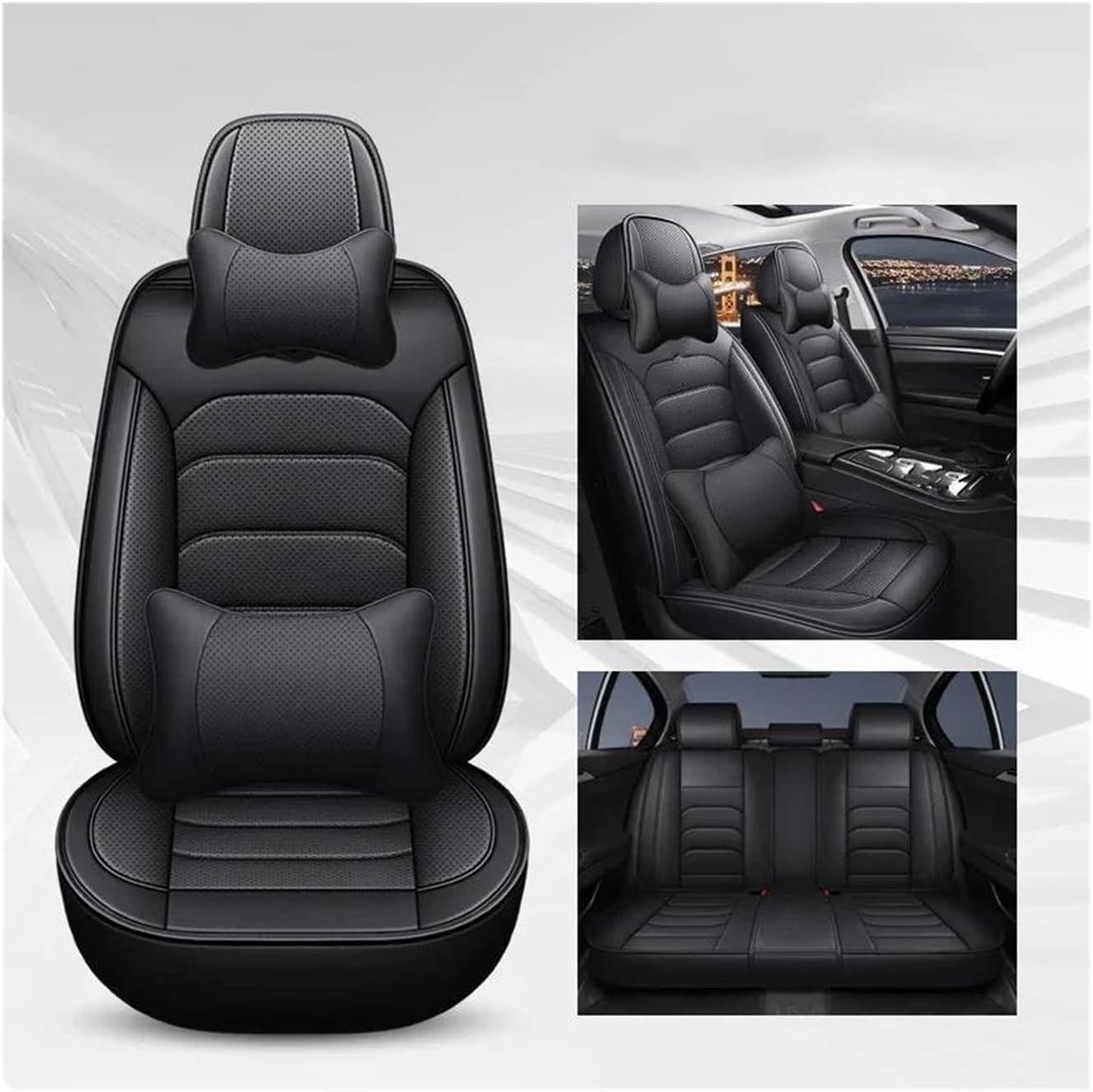 Generisch Autositzkissen Autositzbezug-Sets für Ford für Fiesta für Fusion für Mondeo für Taurus für Mustang für Kuga für Expedition Sitzbezüge für Nissan Qashqai(1) von Generisch