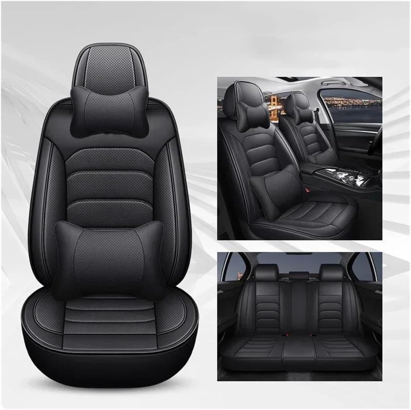 Generisch Autositzkissen Autositzbezug-Sets für Ford für Focus MK2 für Edge für Explorer für Ecosport für Escape für Excursion für Everest für Fiesta Sitzbezüge für Nissan Qashqai(1) von Generisch
