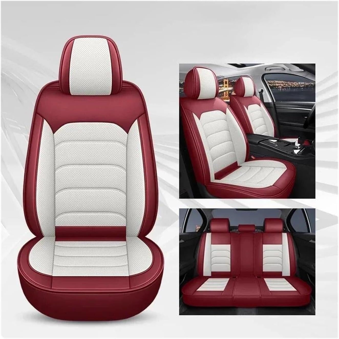 Generisch Autositzkissen Autositzbezug-Sets für Ford für Focus MK2 für Edge für Explorer für Ecosport für Escape für Excursion für Everest für Fiesta Sitzbezüge für Nissan Qashqai(10) von Generisch