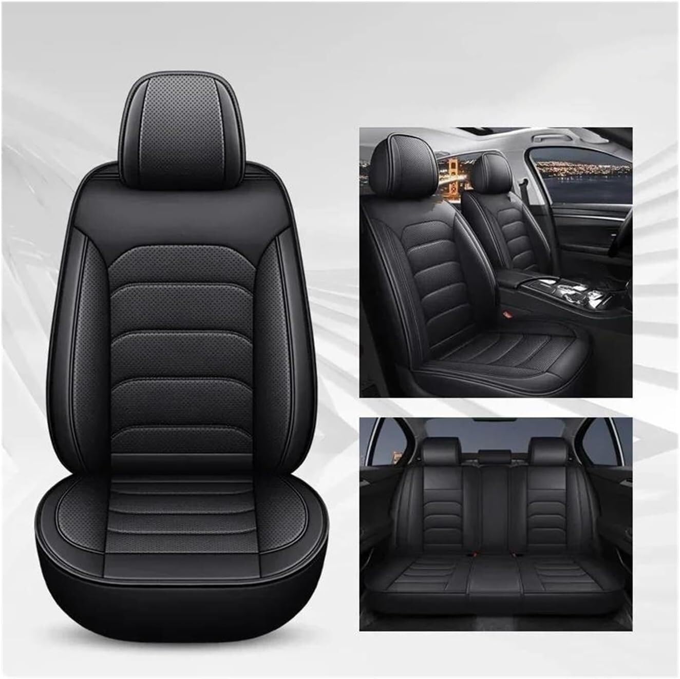 Generisch Autositzkissen Autositzbezug-Sets für Ford für Focus MK2 für Edge für Explorer für Ecosport für Escape für Excursion für Everest für Fiesta Sitzbezüge für Nissan Qashqai(2) von Generisch