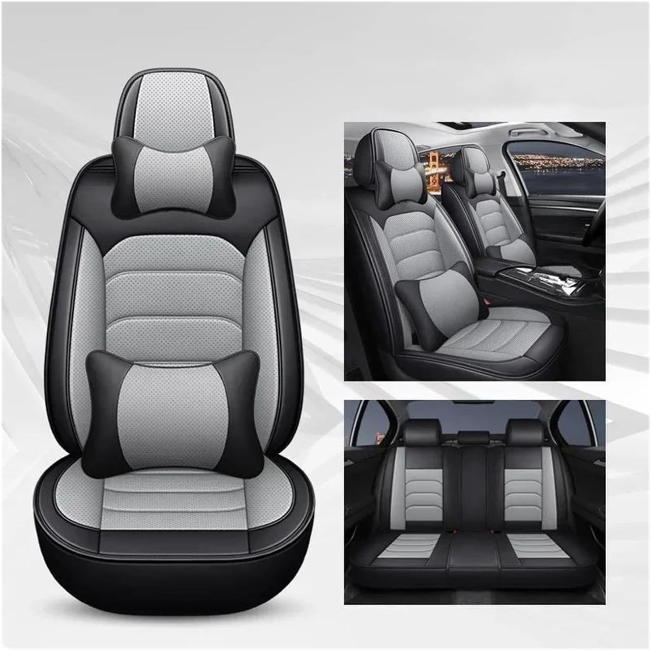 Generisch Autositzkissen Autositzbezug-Sets für Ford für Focus MK2 für Edge für Explorer für Ecosport für Escape für Excursion für Everest für Fiesta Sitzbezüge für Nissan Qashqai(5) von Generisch