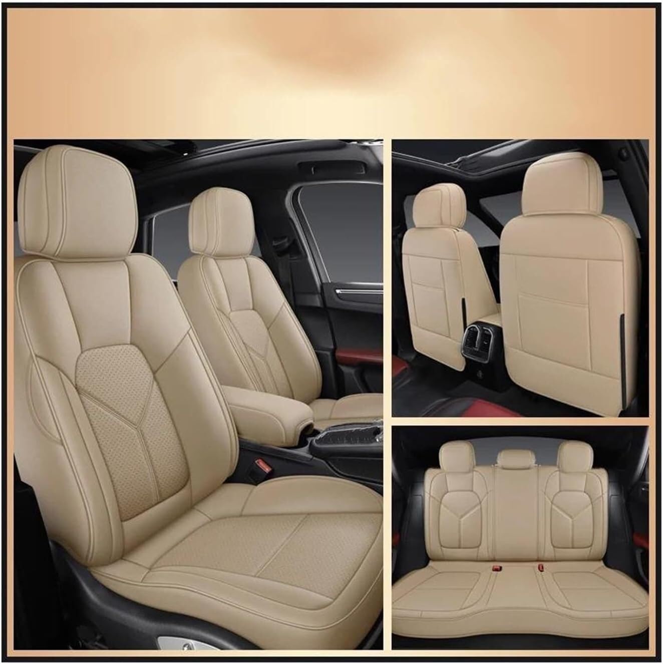 Generisch Autositzkissen Autositzbezug-Sets für Ford für Mondeo für Focus für Kuga für Fiesta für Mustang für Edge für Fusion für Explorer Sitzbezüge für Nissan Qashqai(1) von Generisch