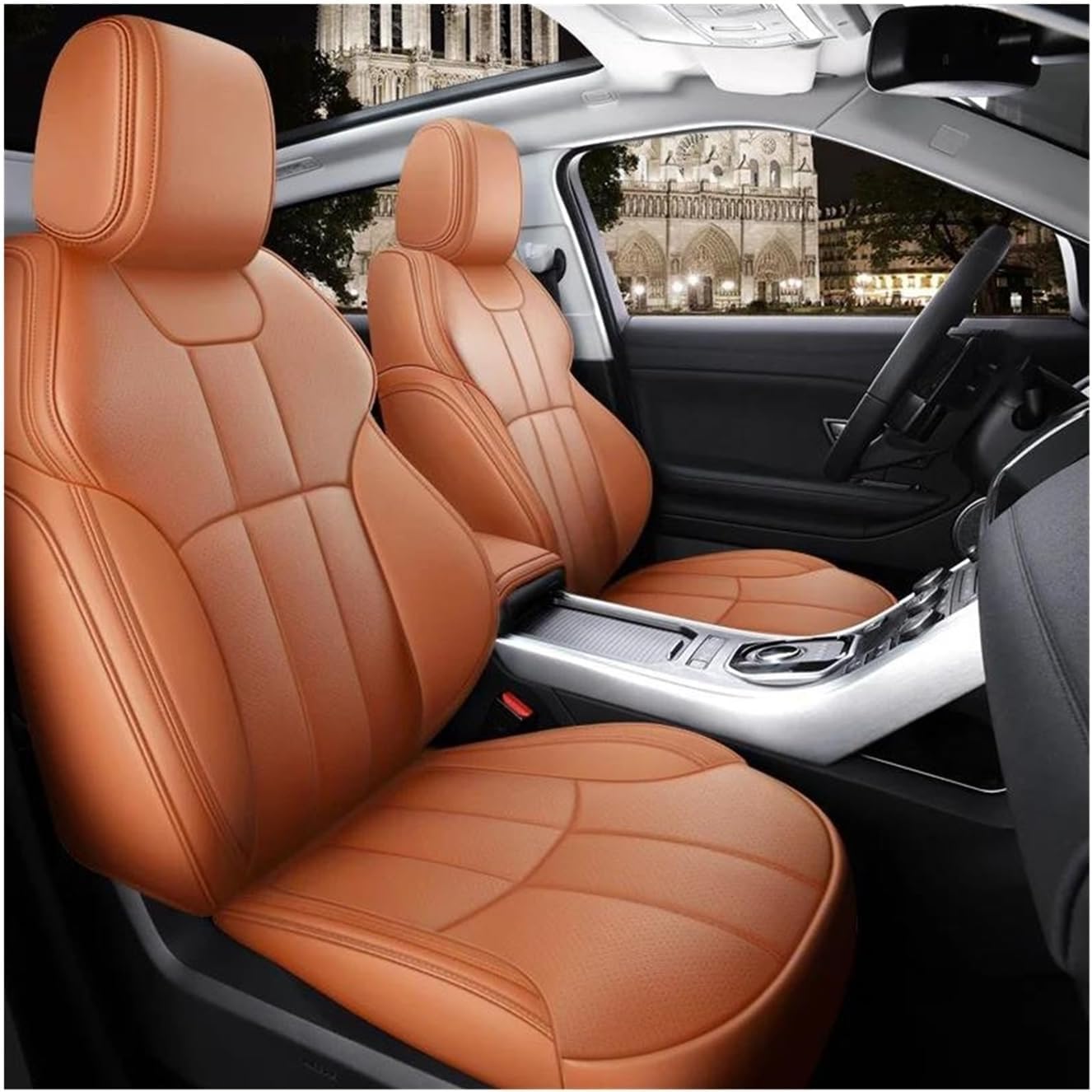 Generisch Autositzkissen Autositzbezug-Sets für Land für Rover für Range für Rover für Evoque für Custom Car für Sitzbezüge für 5 Sitze Sitzbezüge für Nissan Qashqai(6) von Generisch
