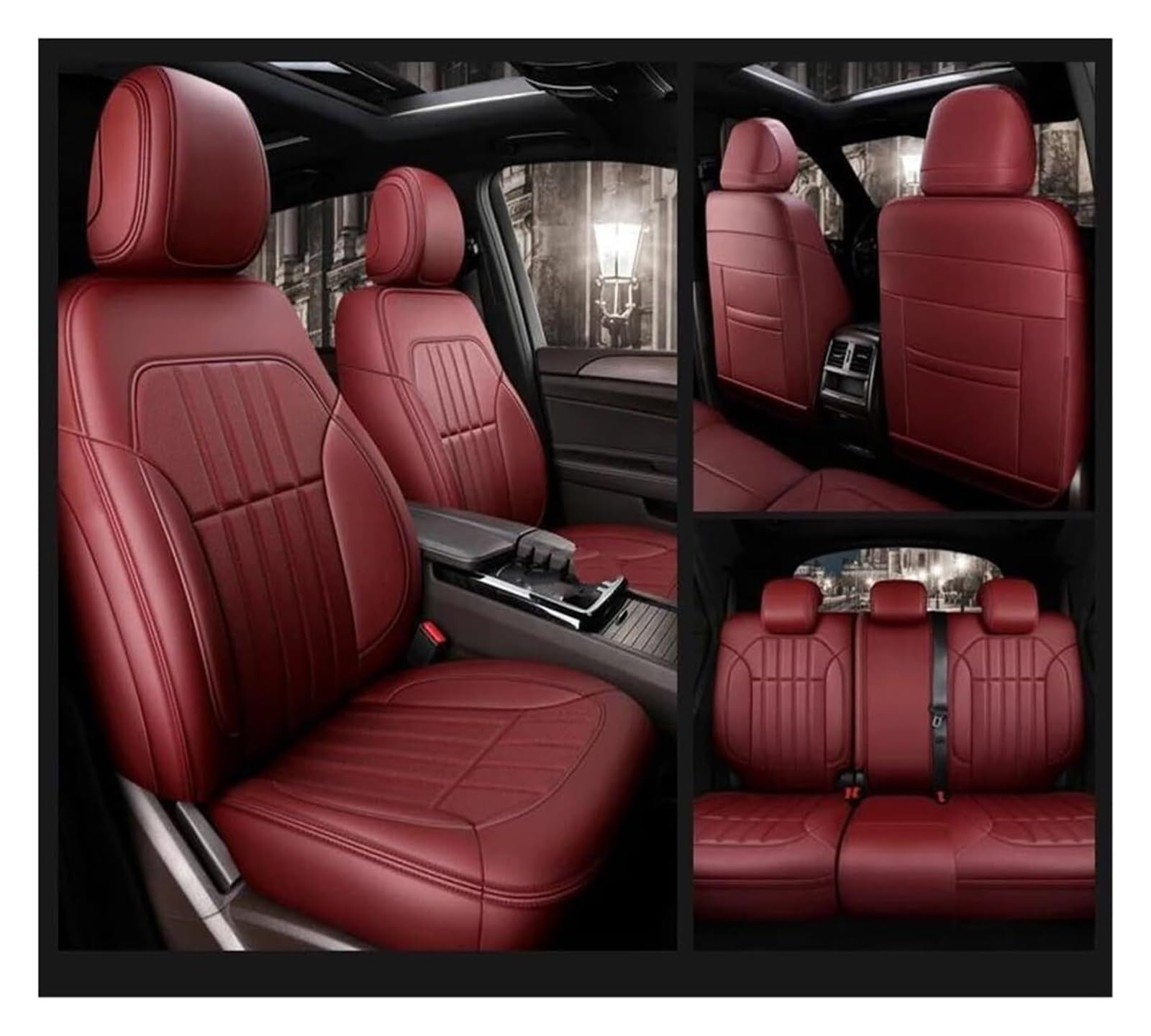 Generisch Autositzkissen Autositzbezug-Sets für Mercedes für Benz W204 W205 W211 für individuelles Auto-Innenzubehör für Sitzbezug 5 Sitze Komplettset Sitzbezüge für Nissan Qashqai(6) von Generisch