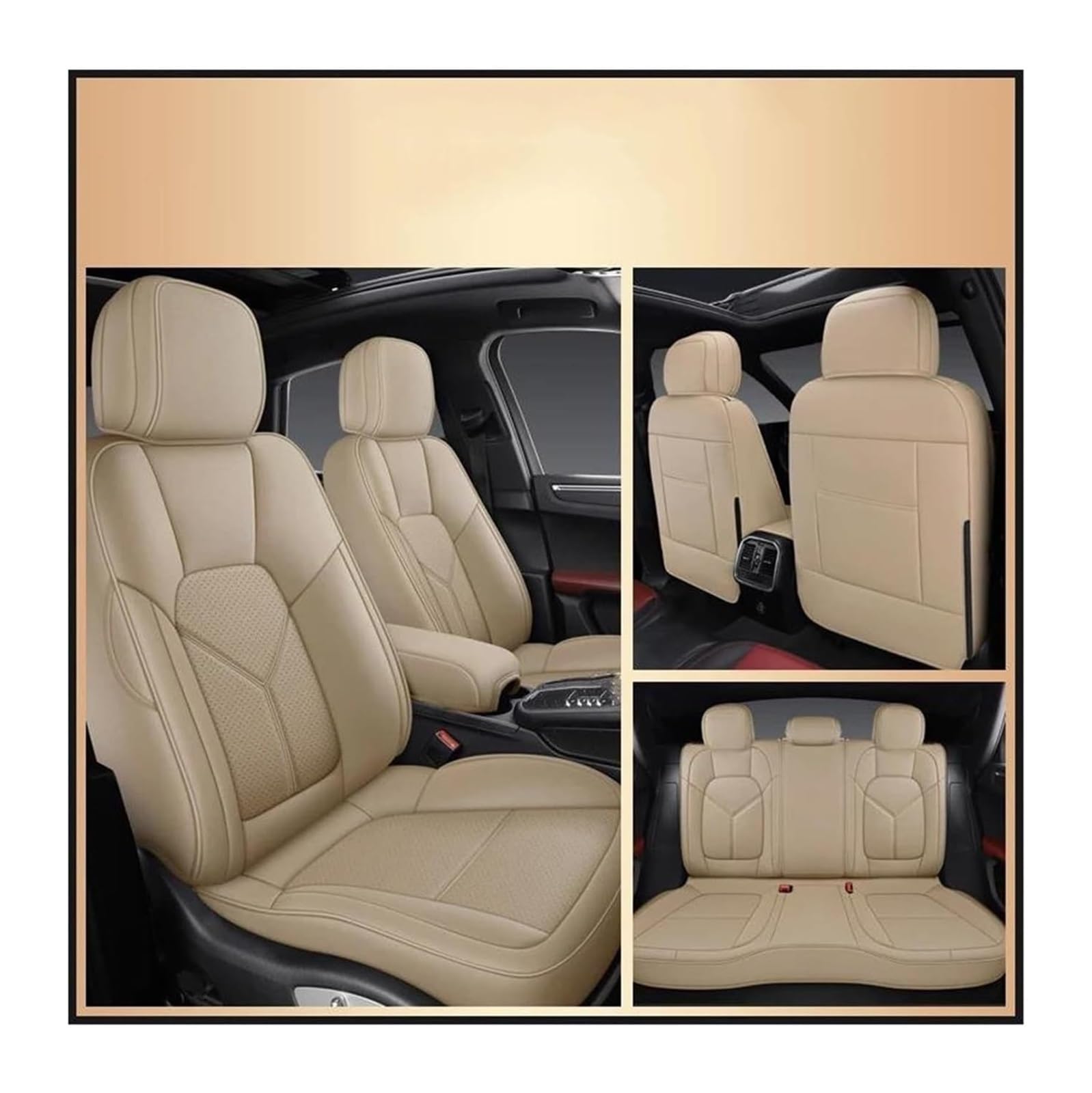 Generisch Autositzkissen Autositzbezug-Sets für Nissan für Qashqai J11 J10 März für Tiida X Trail für Kicks für Patrol Versa Sitzbezüge für Nissan Qashqai(1) von Generisch