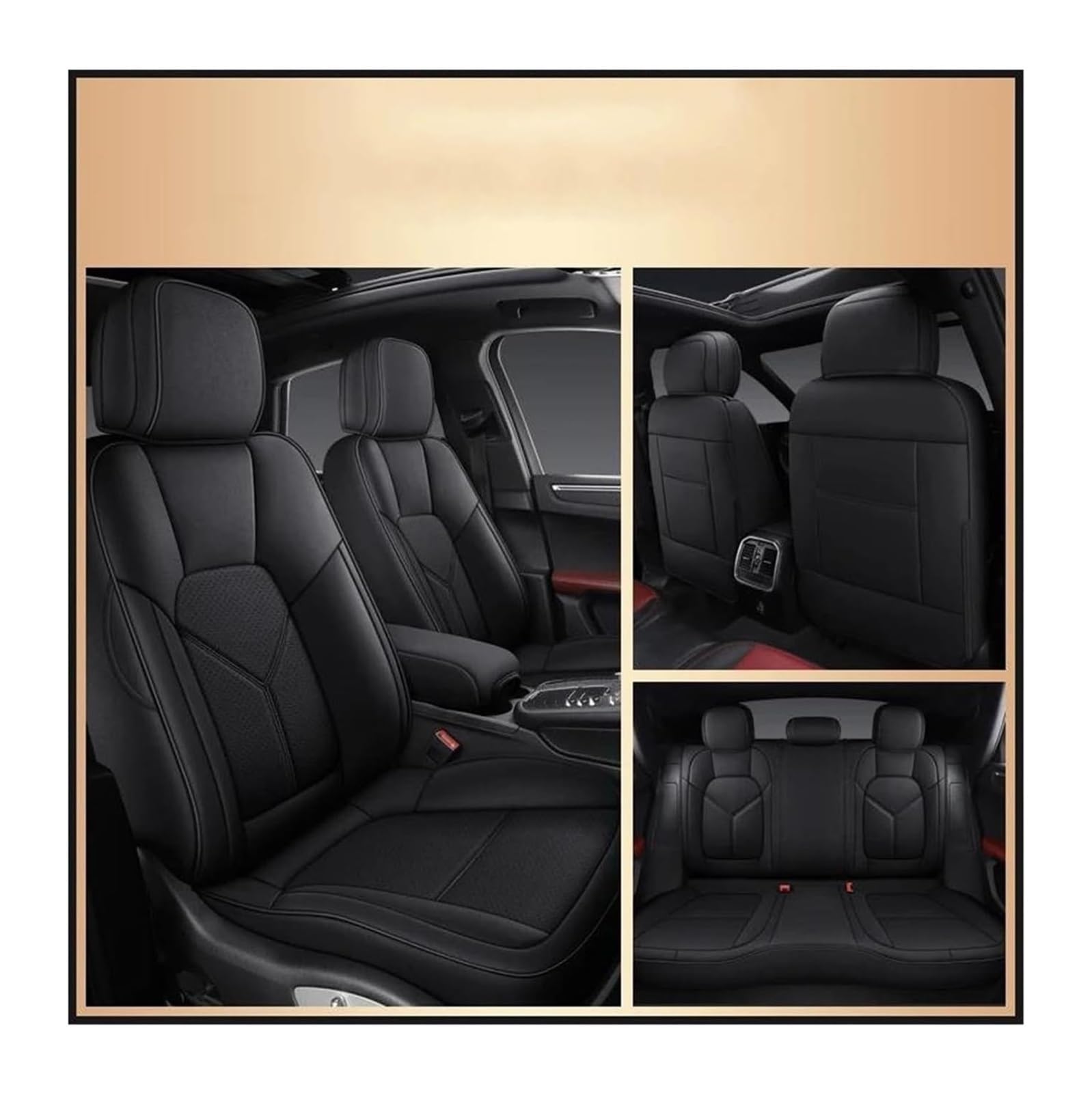 Generisch Autositzkissen Autositzbezug-Sets für Nissan für Qashqai J11 J10 März für Tiida X Trail für Kicks für Patrol Versa Sitzbezüge für Nissan Qashqai(4) von Generisch