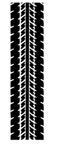 Generisch Autospuren Aufkleber, Silhouette (315/1) (dunkelgrau matt, 60 x 13 cm) von Generisch