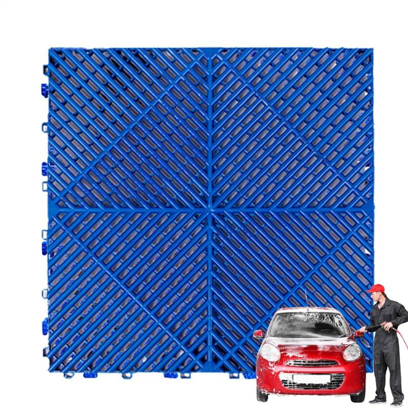 Generisch Autowaschgitter, Bodenmatte Für Abflussabdeckungen Im Freien, Garagenbodenfliesen, Autozubehör, Autowaschzubehör Für Böden, Kommunaltechnik, 15,75 X 15,75 X 0,71 Zoll von Generisch