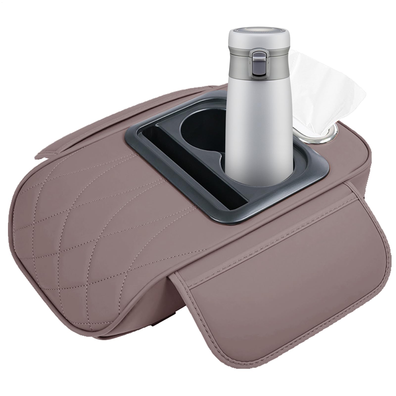 Generisch Car Armrest Cushion, Pu Leather Console Cover with Cup Holder, 14.57x9.45x2.76 Inches Heavy Duty Storage Organizer, Car Accessories Tissue Box for Heightening Pad Generisch Car Armrest Cushion, Pu Leather Console Cover with Cup Holder, 14.57x9.45x2.76 Inches Heavy Duty Storage Organizer, Car Accessories Tissue Box for Heightening Pad von Generisch