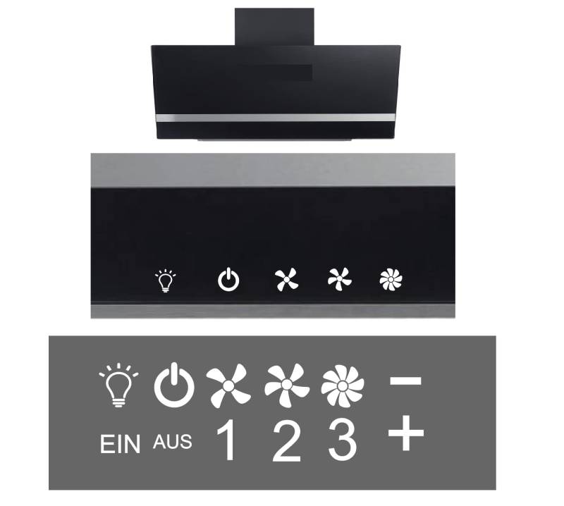 Generisch Dunstabzug Dunsthaube Schaltersymbole Schalter Aufkleber Symbole für Küchen Dunstabzug (Rtw97/1) (13mm) von Generisch