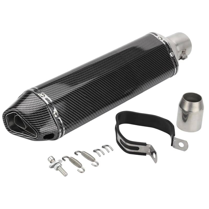 Generisch Endrohr 470mm Motorrad Schalldämpfer Rohr Endrohr Verbindungsrohr Schalldämpfer Teile Für Kawasaki Für Ninia 650 Tmax 500 Tmax 530 von Generisch