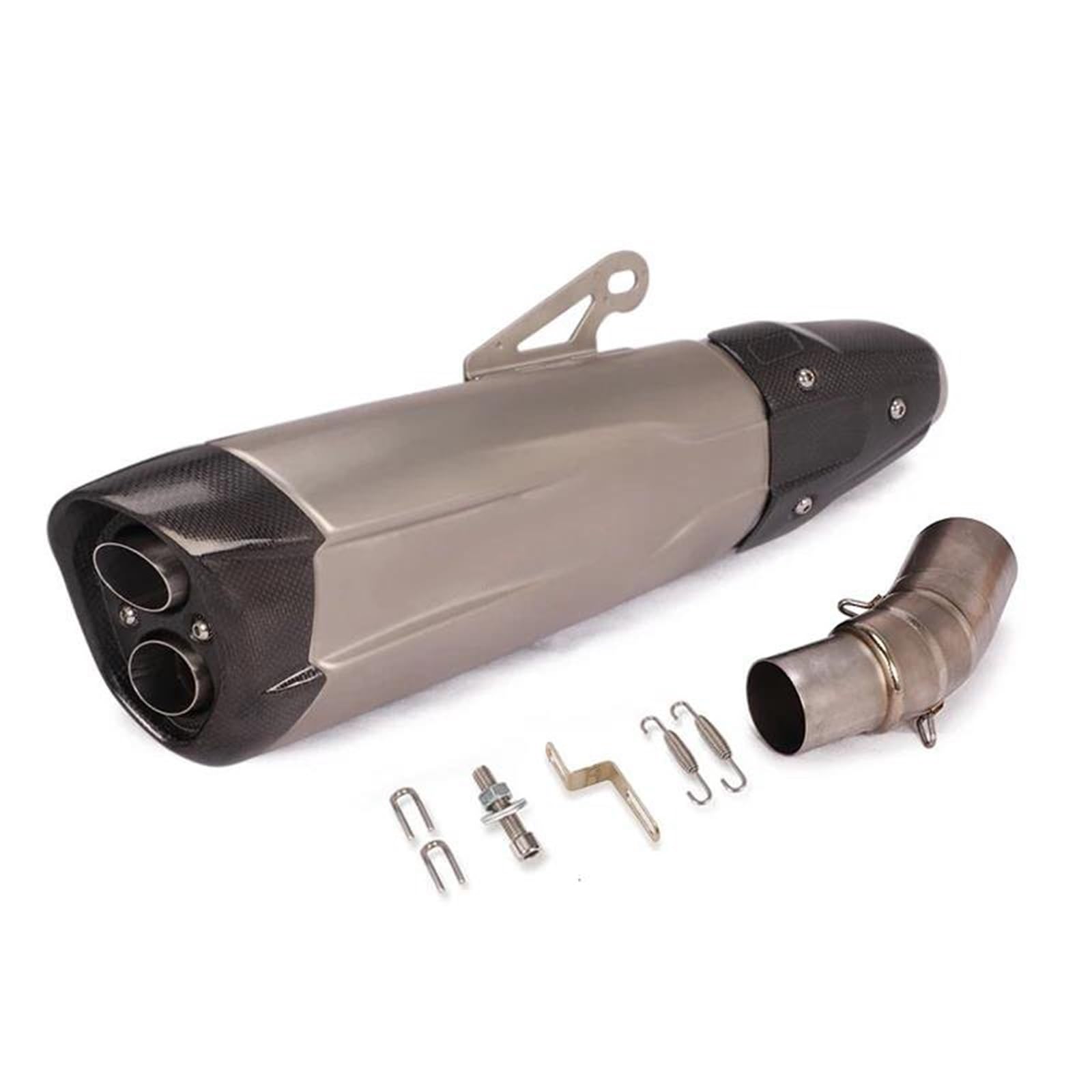 Generisch Endrohr 51 Mm Auspuffkrümmer Schalldämpfer Doppelschalldämpfer-Verbindungsrohrkrümmer Für B&MW R1250R R1250RS RT GS ADV 2019–2020(Style 1) von Generisch
